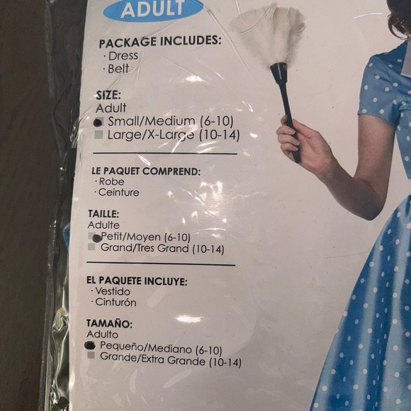 NWT 50's Happy Homemaker Dress Costume - Blue size small/medium - Picture 2 of 3